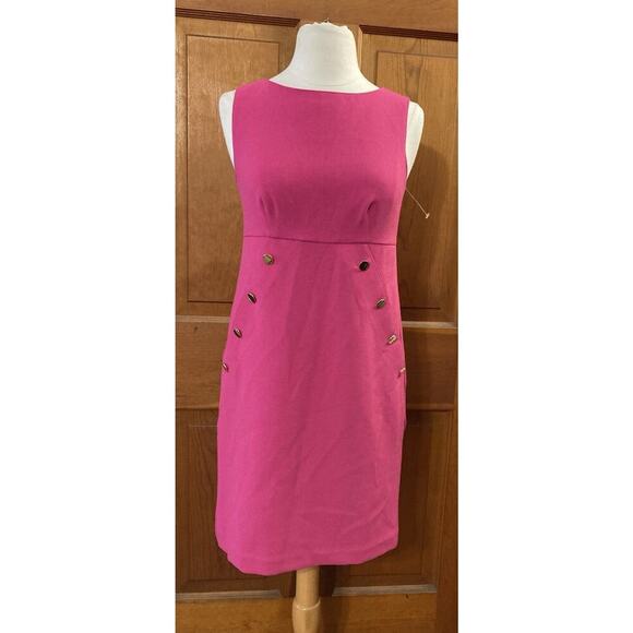 TRINA TURK Women's Dress Sz 0 Fuchsia Sleeveless Fully Lined $298 Colorful - Picture 3 of 14